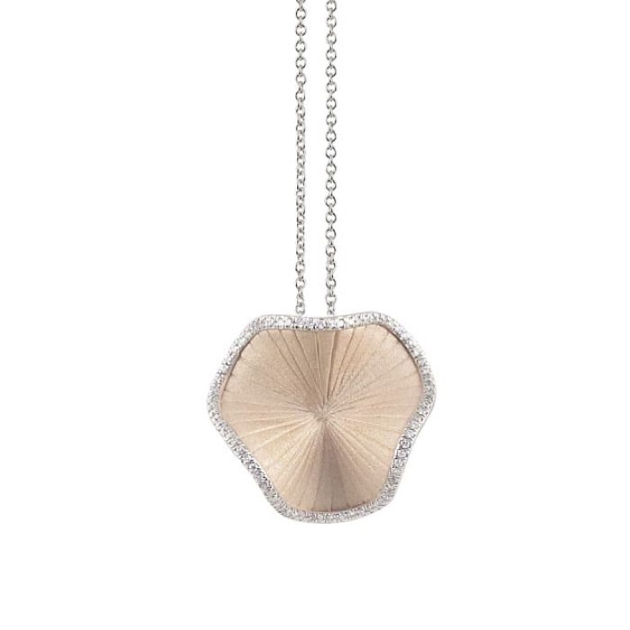 Pendente Sultana con diamanti in oro natural beige 18Kt GPE2359N Annamaria Cammilli