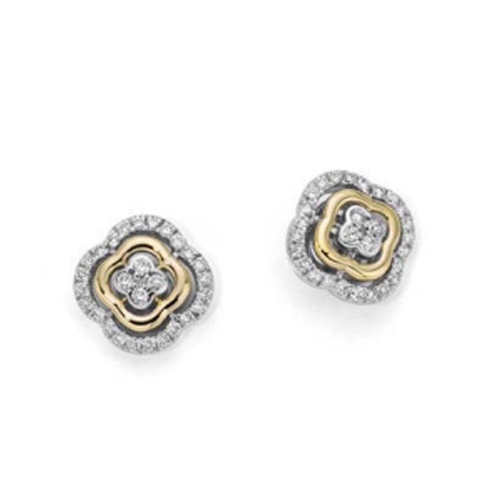 Orecchini Flora con diamanti in oro 18Kt DOF10925.027 DonnaOro Jewels