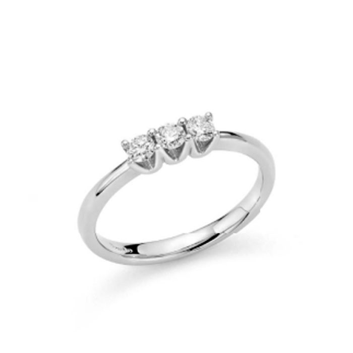 Anello Calipso trilogy con diamanti in oro bianco 18Kt DAT10188.S012 DonnaOro Jewels