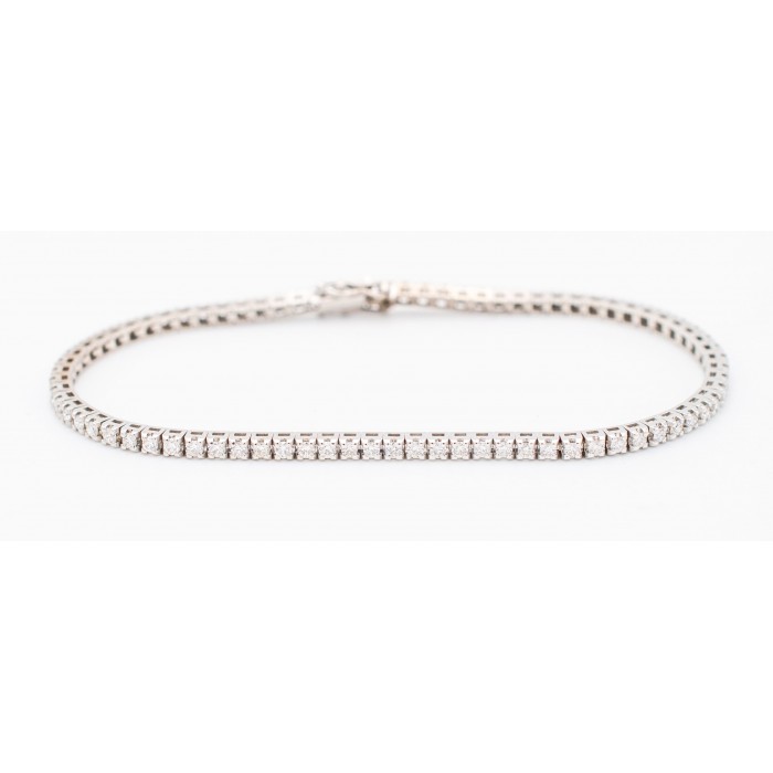 Bracciale Tennis Diamanti Ct.2,40 F VS in oro 18Kt