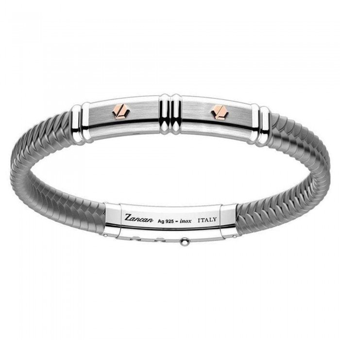 Bracciale Zancan con targa in argento 925 e oro rosa 18kt EXB928R-TI