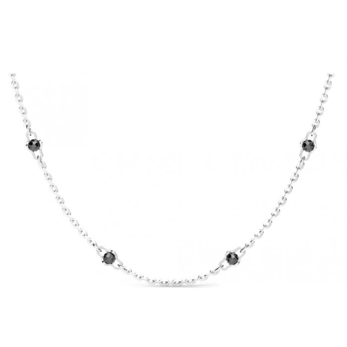 Collana Zancan in argento 925 con spinelli neri EXC380