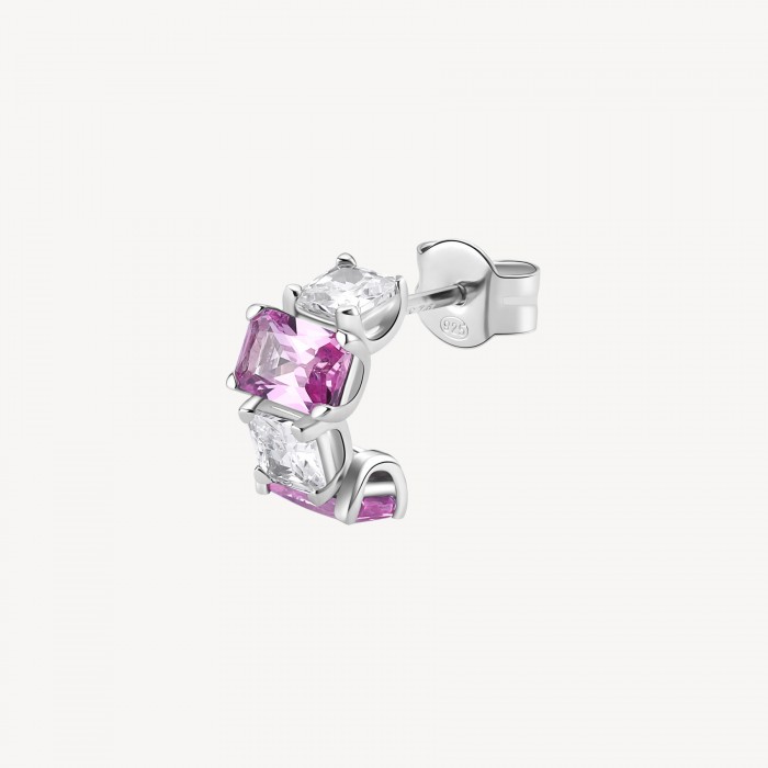 Orecchino Brosway in argento 925 con zirconia rosa FVP08