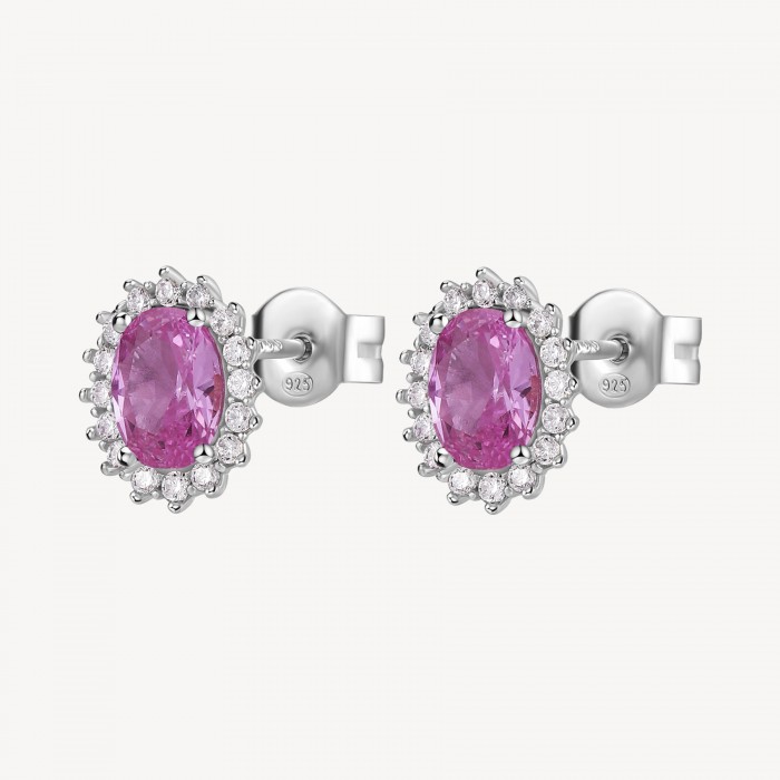 Orecchino Brosway in argento 925 con zirconia rosa FVP14