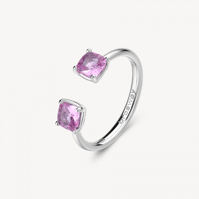 Anello Brosway in argento 925 con zirconia rosa FVP11