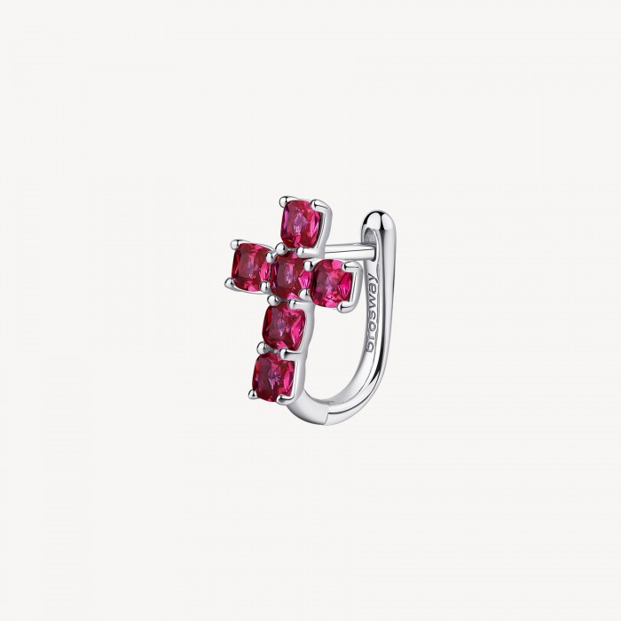 Orecchino Brosway in argento 925 con zirconia ruby FPR14