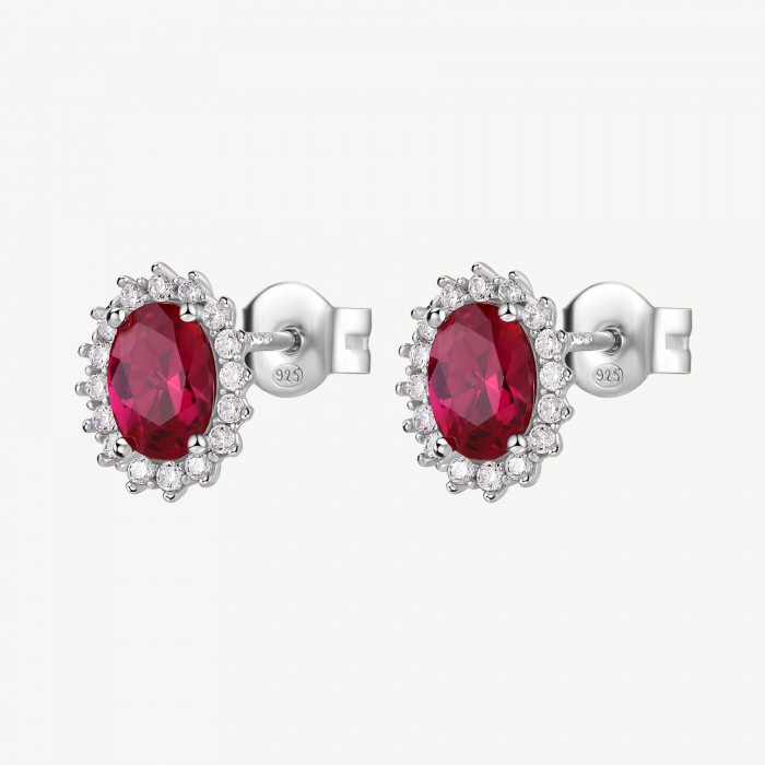 Orecchino Brosway in argento 925 con zirconia ruby FPR15