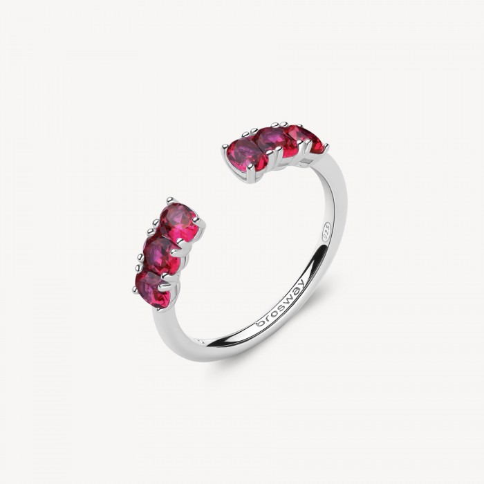 Anello Brosway in argento 925 con zirconia ruby FPR11