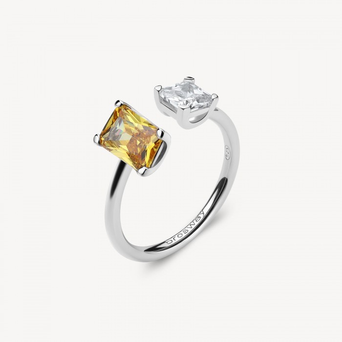 Anello Brosway in argento 925 con zirconia energy yellow FEY13