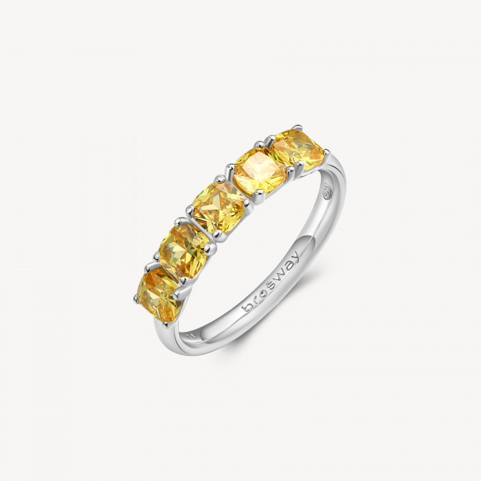 Anello Brosway in argento 925 con zirconia energy yellow FEY14