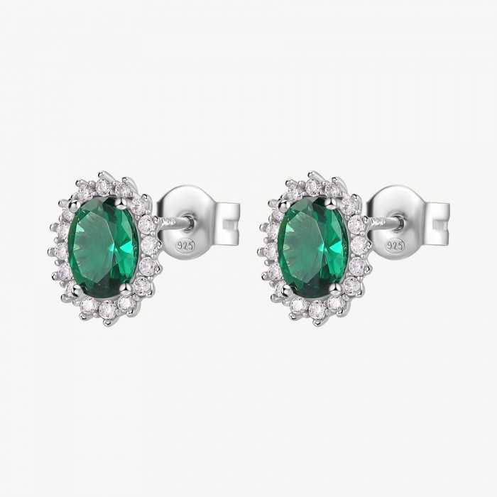 Orecchini Brosway in argento 925 con zirconia life green FLG14