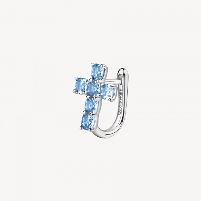 Orecchino Brosway in argento 925 con zirconia light blue FCL16