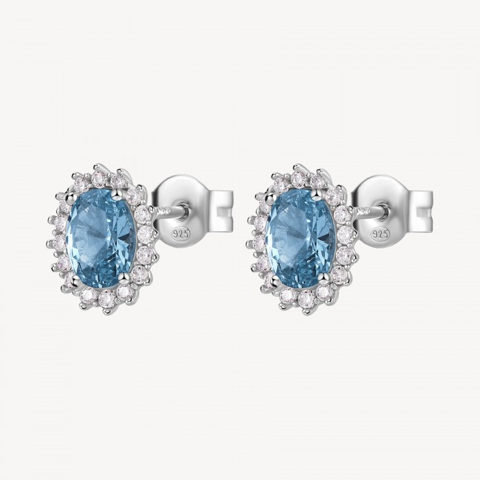 Orecchini Brosway in argento 925 con zirconia light blue FCL17