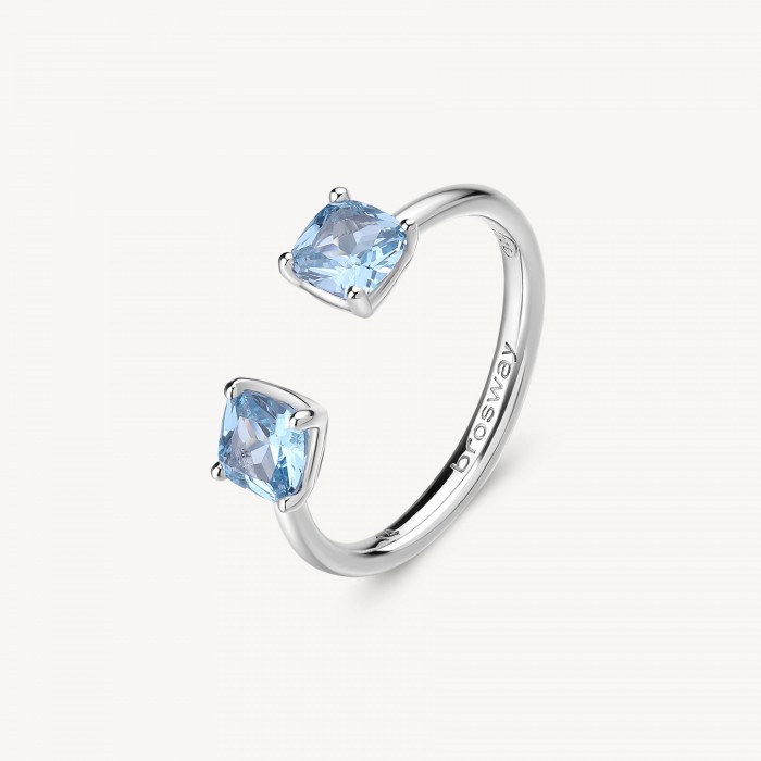 Anello Brosway in argento 925 con zirconia light blue FCL11