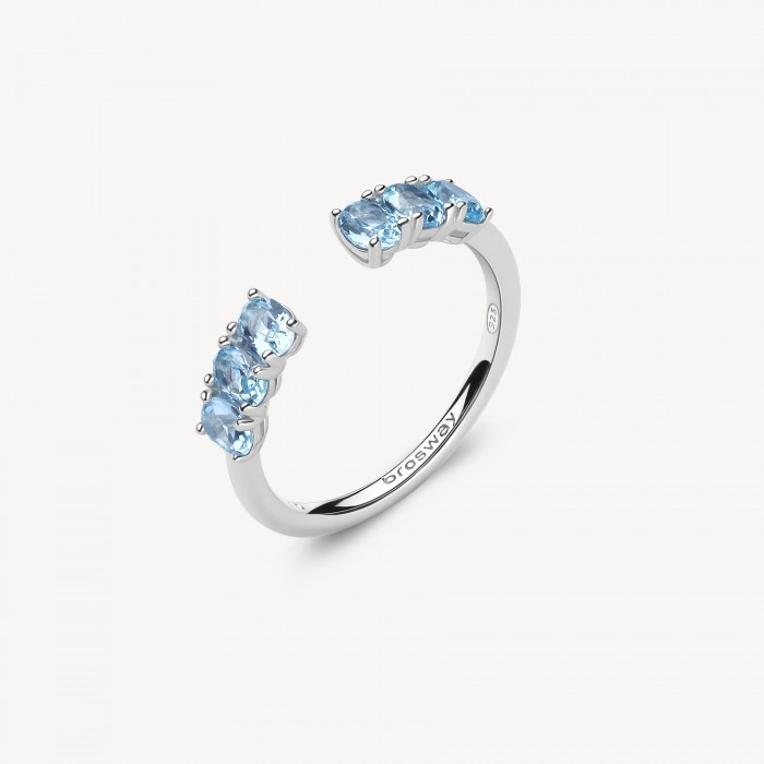 Anello Brosway in argento 925 con zirconia light blue FCL13