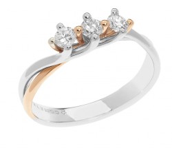 Trilogy Bicolore in Oro 18Kt e Diamanti ANB 2578 COMETE GIOIELLI