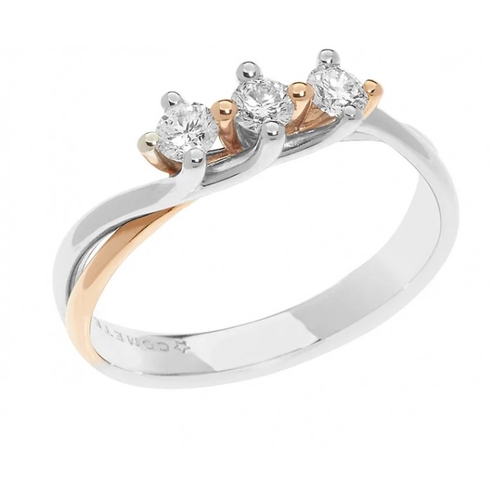 Trilogy Bicolore in Oro 18Kt e Diamanti ANB 2578 COMETE GIOIELLI