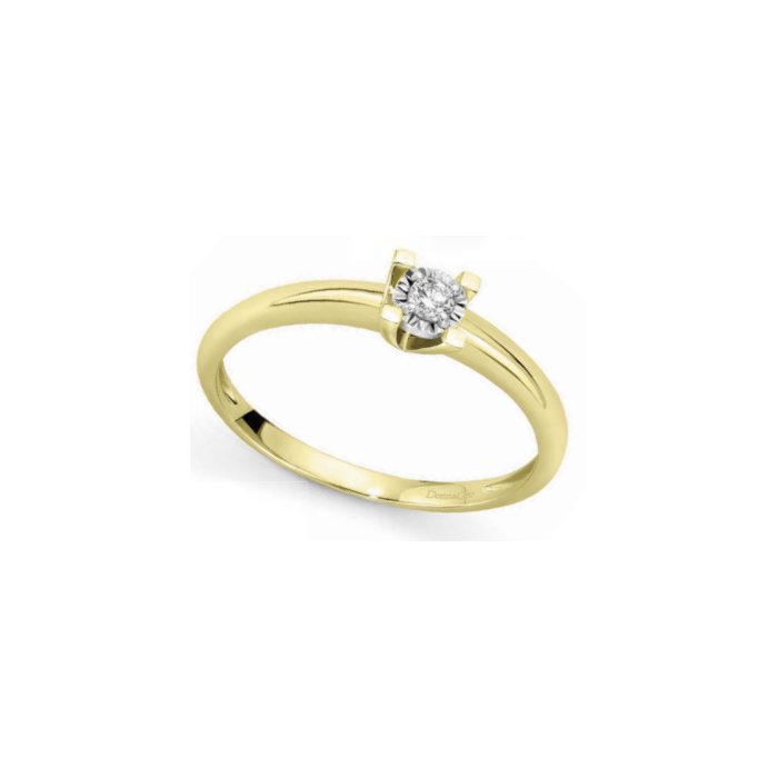 Anello in oro giallo 18Kt solitario LAS11296.002 DonnaOro Luce