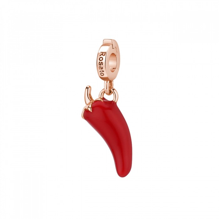 Ciondolo Peperoncino in argento 925 con zirconi Rosato Storie RZ004