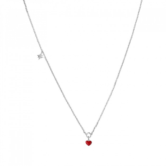 Collana Rosato in argento 925 con pendente a forma di cuore Collezione Storie RZC031