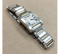 Cartier Tank Française Steel & Gold Quartz Box+Paper 2301