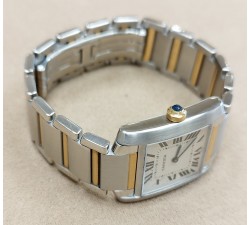 Cartier Tank Française Steel & Gold Quartz Box+Paper 2301