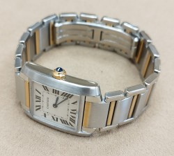 Cartier Tank Française Steel & Gold Quartz Box+Paper 2301