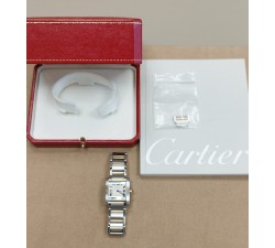 Cartier Tank Française Steel & Gold Quartz Box+Paper 2301