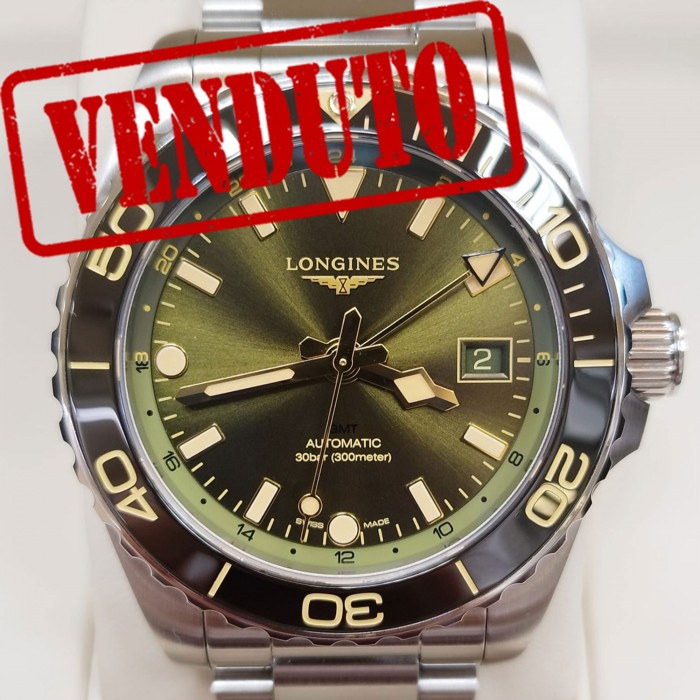 Longines HydroConquest GMT 41mm Green L3.790.4.06.6