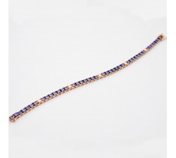 Bracciale Tennis Tanzanite e Diamanti in oro 18Kt