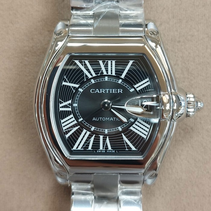 Cartier Roadster nero romani NOS con pellicole Special Box doppio cinturino 2510