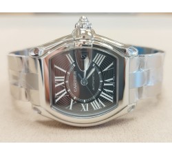 Cartier Roadster nero romani NOS con pellicole Special Box doppio cinturino 2510