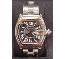 Cartier Roadster nero romani NOS con pellicole Special Box doppio cinturino 2510