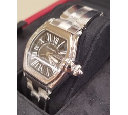 Cartier Roadster nero romani NOS con pellicole Special Box doppio cinturino 2510