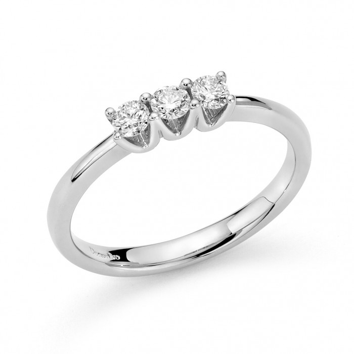 Anello Calipso trilogy con diamanti in oro bianco 18Kt DAT10188.S015 DonnaOro Jewels