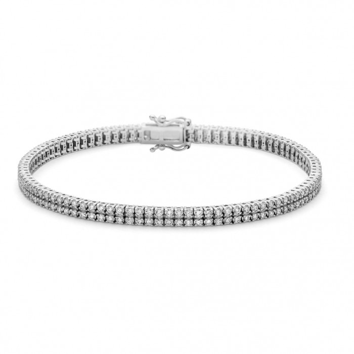 Bracciale Tennis doppio con diamanti in oro 18Kt DBF11138.203 DonnaOro Jewels