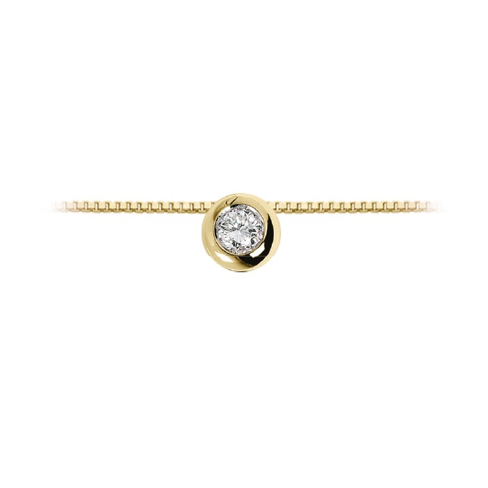 Pendente in oro giallo 18Kt con punto luce a cipollina LPL10306.003 DonnaOro Luce