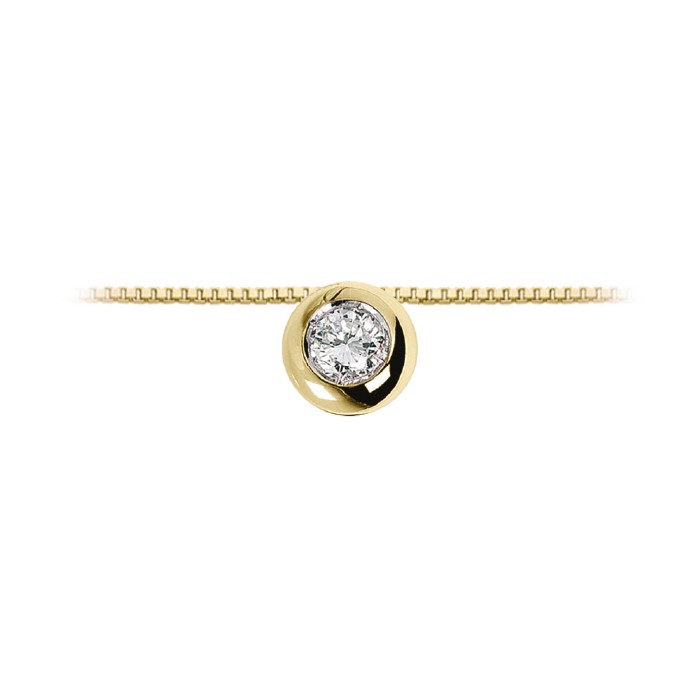 Pendente in oro giallo 18Kt con punto luce a cipollina LPL10306.005 DonnaOro Luce