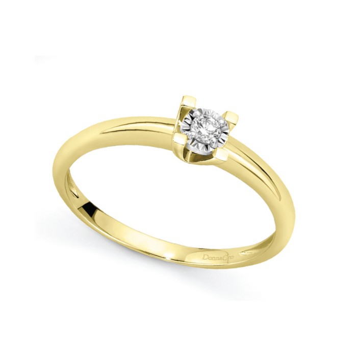 Anello in oro giallo18Kt solitario LAS11296.005 DonnaOro Luce