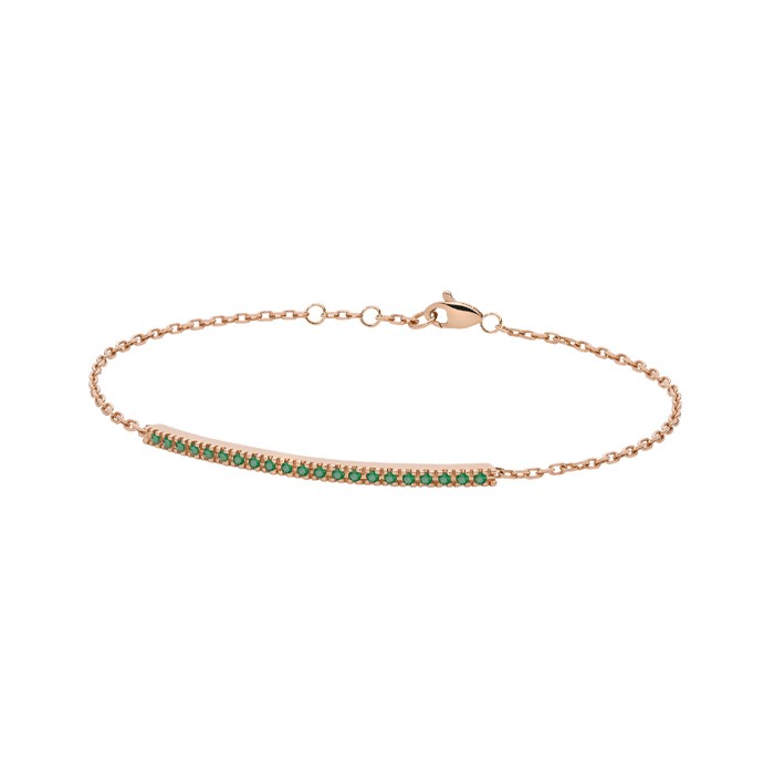 Bracciale barretta con smeraldi in oro 18Kt BACKSPIN PHBE9564 DonnaOro PADDLE