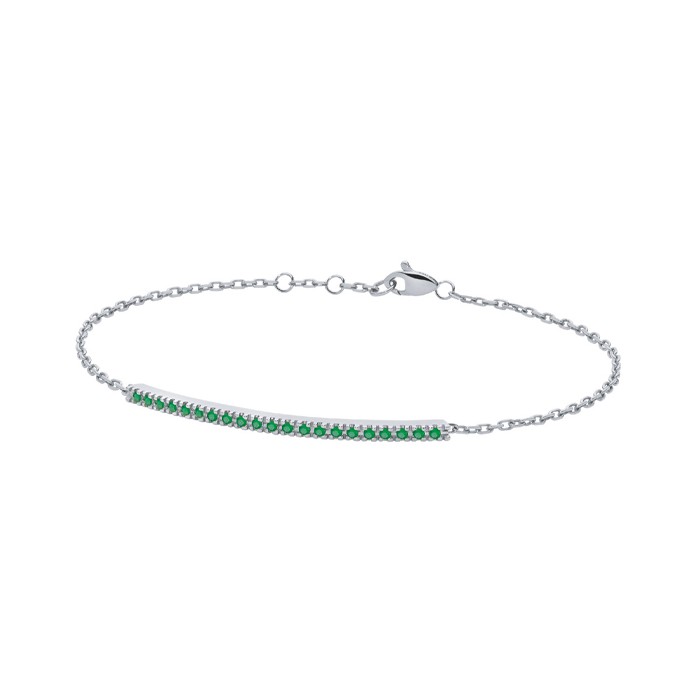 Bracciale barretta con smeraldi in oro 18Kt BACKSPIN PHBE9561 DonnaOro PADDLE