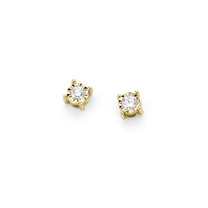 Orecchini in oro giallo 18Kt punto luce con diamante LOL11842.004 DonnaOro Luce