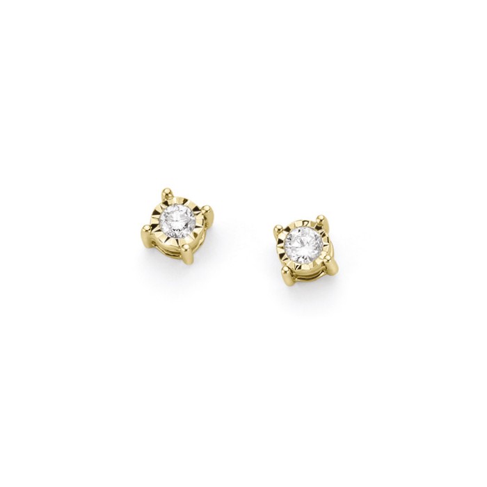 Orecchini in oro giallo 18Kt punto luce con diamante LOL11842.006 DonnaOro Luce