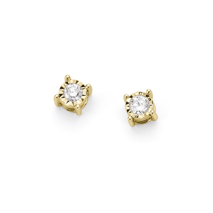 Orecchini in oro giallo 18Kt punto luce con diamante LOL11842.010 DonnaOro Luce