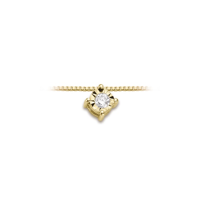 Pendente in oro giallo 18Kt punto luce con diamante LPL11841.003 DonnaOro Luce