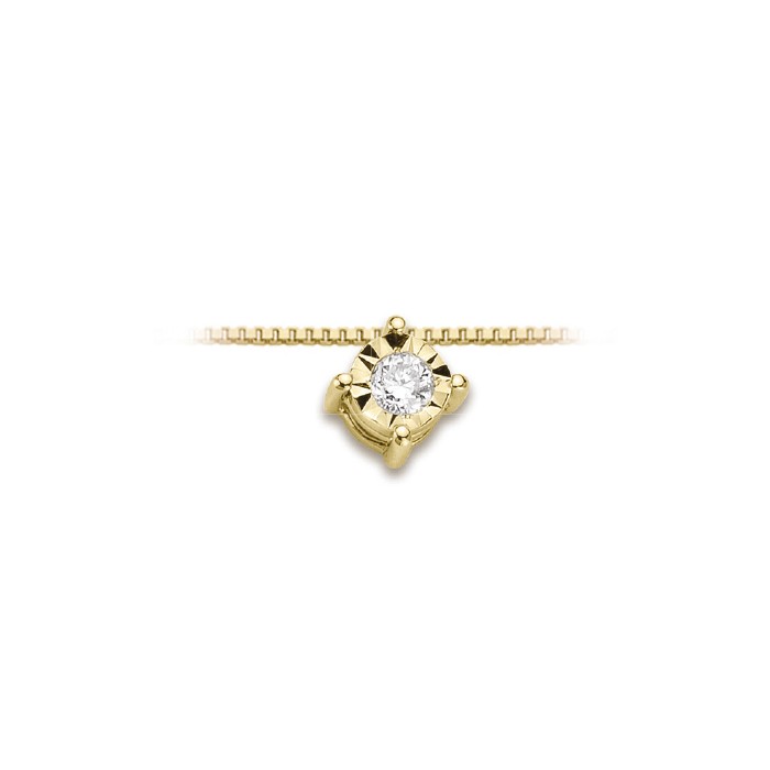 Pendente in oro giallo 18Kt punto luce con diamante LPL11841.005 DonnaOro Luce