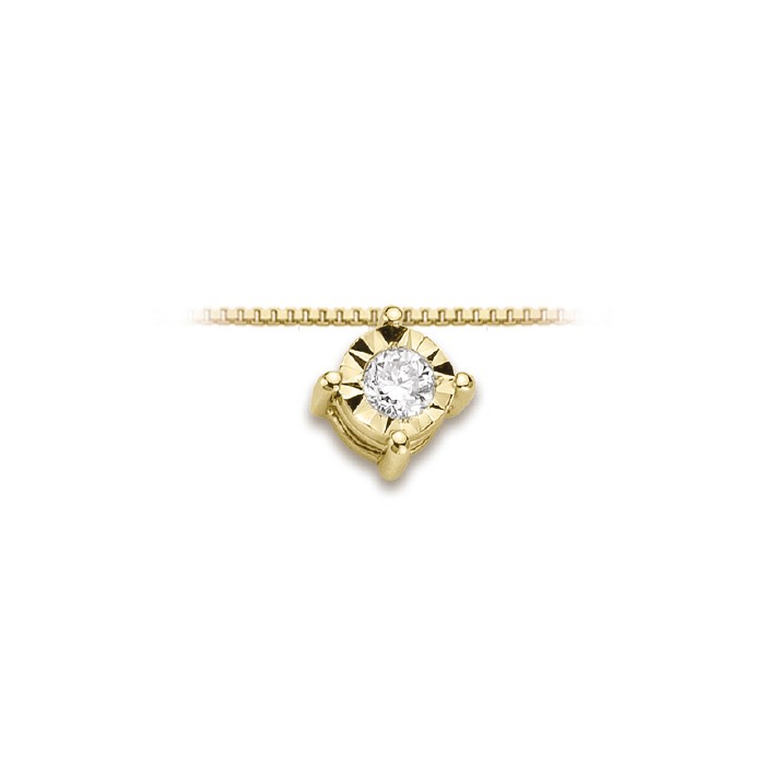 Pendente in oro giallo 18Kt punto luce con diamante LPL11841.007 DonnaOro Luce