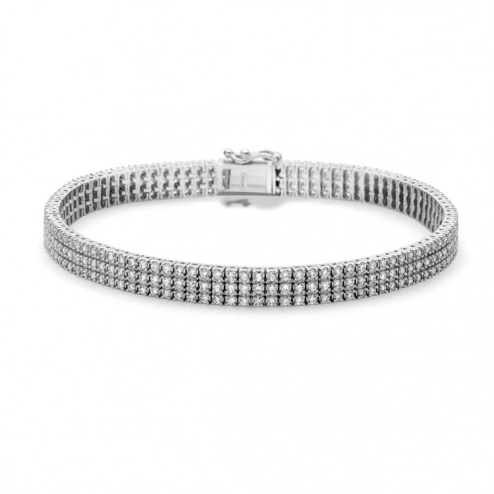 Bracciale Tennis triplo con diamanti in oro 18Kt DBF11141.305 DonnaOro Jewels