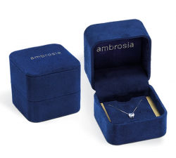 Pendente solitario con zircone a cuore in oro 18Kt AGZ 263 Ambrosia