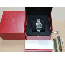 Cartier Santos De Cartier Medio Verde NEW 2024 WSSA0061